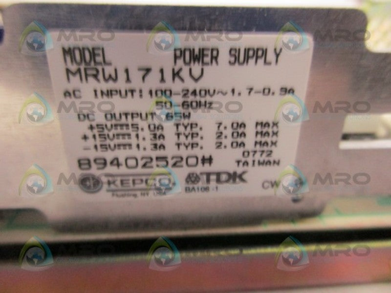 KEPCO MRW171KV POWER SUPPLY  UNMP