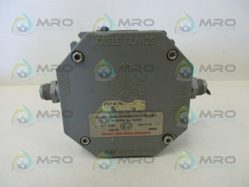 HAWKE TYPE PJB1 SFA3008 CABLE GLAND ENCLOSURE  UNMP