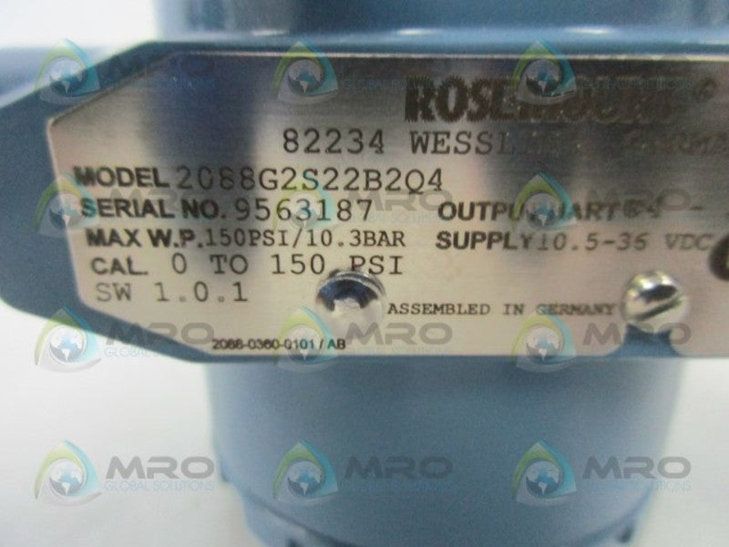 ROSEMOUNT 2088G2S22B2Q4 PRESSURE TRANSMITTER  NSNP