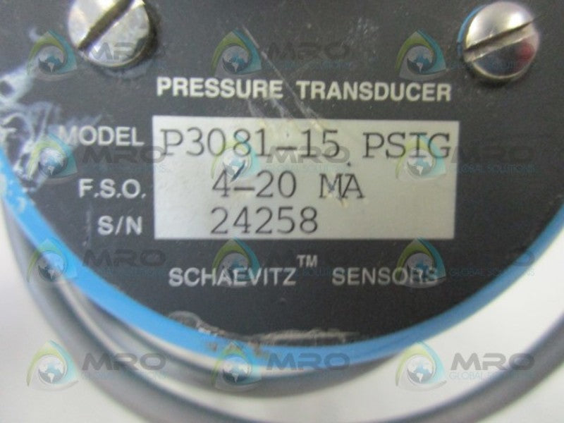 LUCAS P3081-15PSIG PRESSURE TRANSDUCER  UNMP