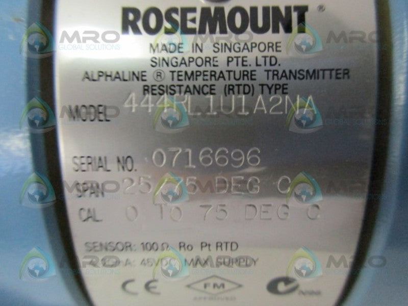 ROSEMOUNT 444RL1U1A2NA TEMPERATURE TRANSMITTER  NSNP