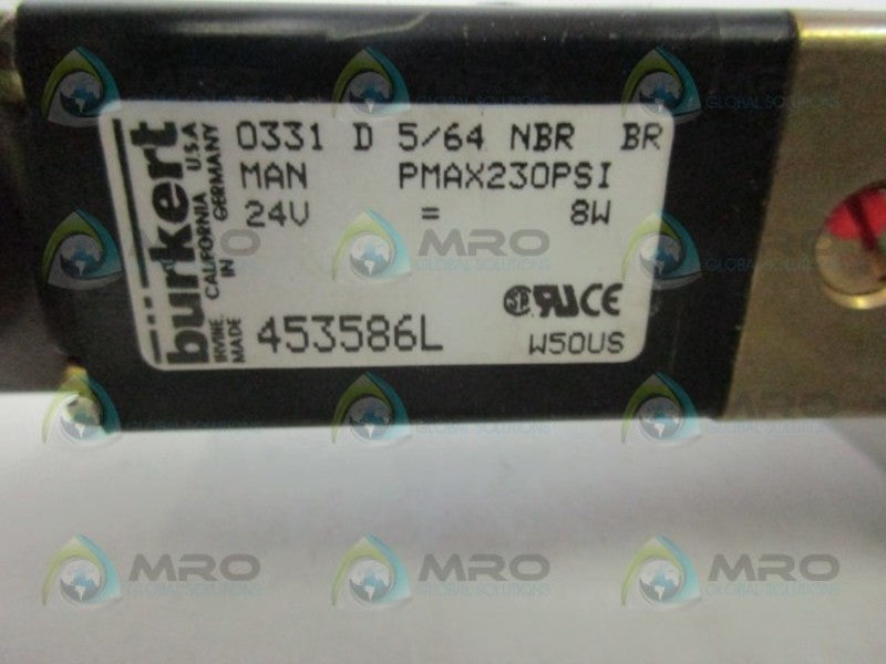 BURKERT 0331D5/64NBRBR SOLENOID VALVE  UNMP