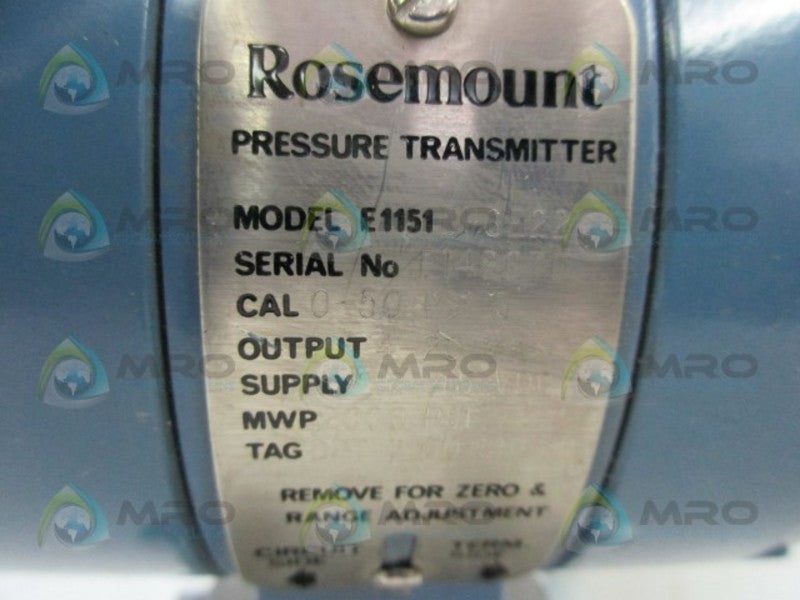 ROSEMOUNT E1151DP6E22 PRESSURE TRANSMITTER  NSNP