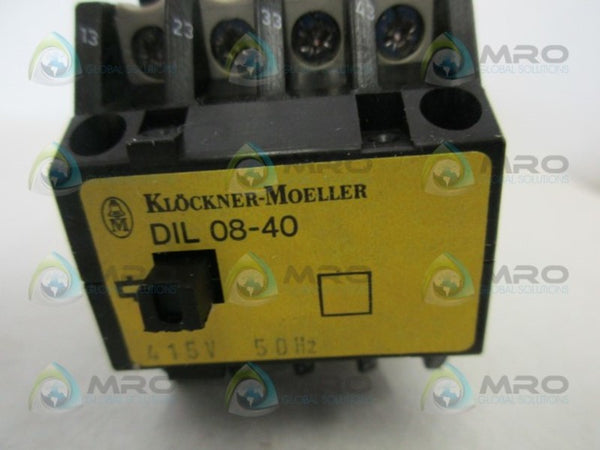 KLOCKNER MOELLER DIL08-40 CONTACTOR RELAY 415V  NSMP