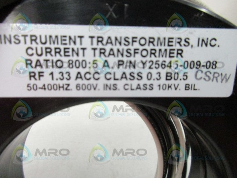 INSTRUMENT TRANSFORMERS Y25645-009-08 CURRENT TRANSFORMER  NSNP