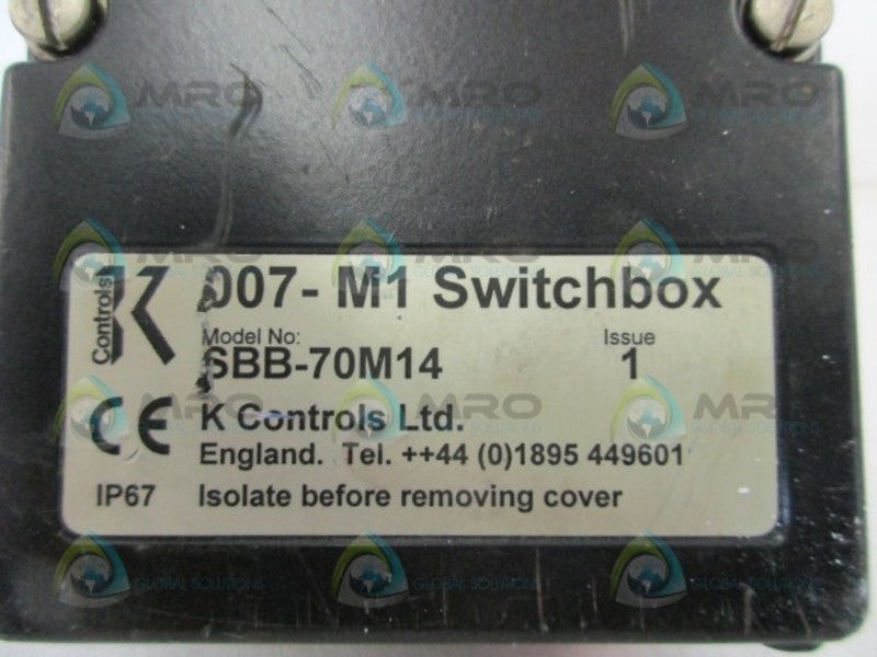 K CONTROLS SBB-70M14 SWITCHBOX  UNMP