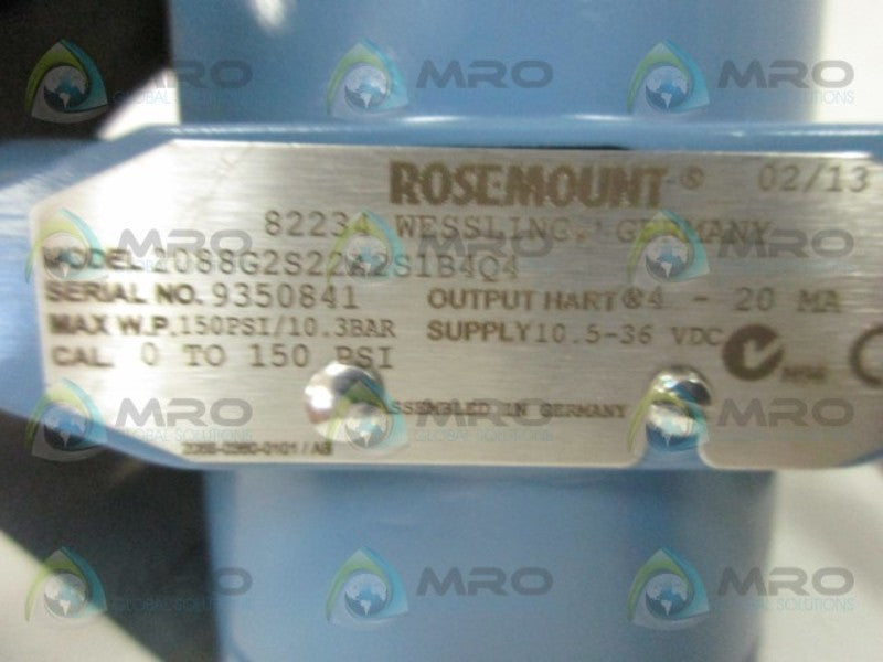 ROSEMOUNT 2088G2S22A2S1B4Q4 PRESSURE TRANSMITTER  NSNP