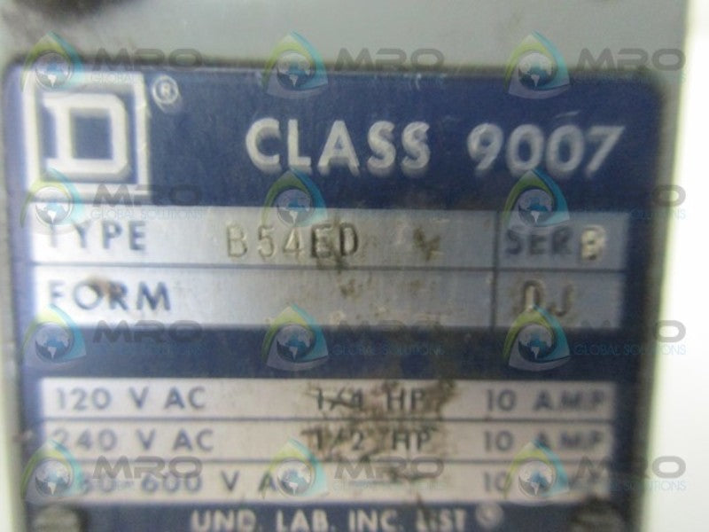 SQUARE D 9007-B54ED LIMIT SWITCH  UNMP