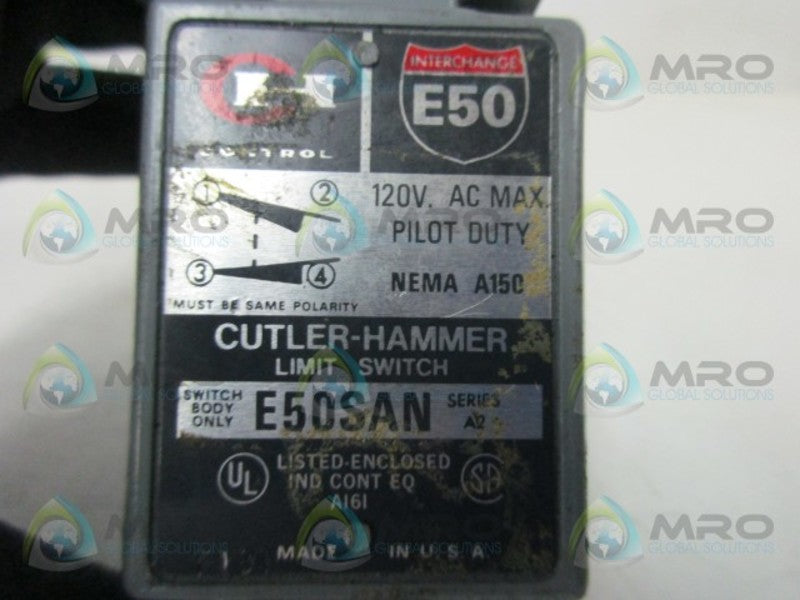 CUTLER HAMMER E50SAN LIMIT SWITCH  UNMP