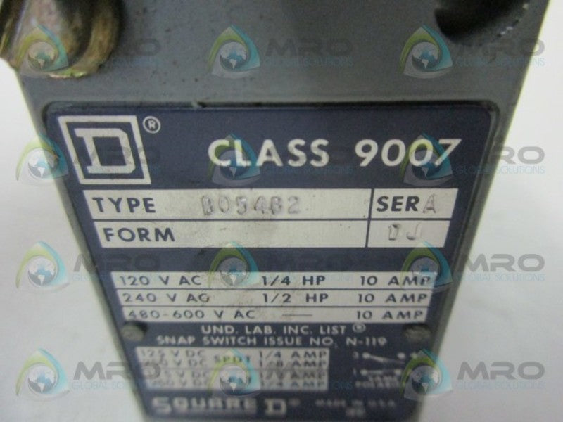 SQUARE D 9007-B054B2 LIMIT SWITCH  UNMP