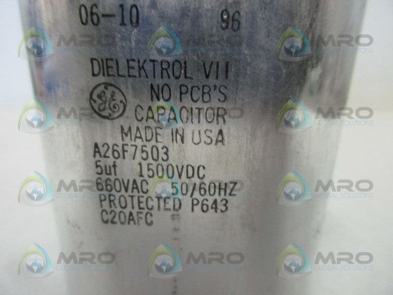 GENERAL ELECTRIC A26F7503 CAPACITOR  UNMP