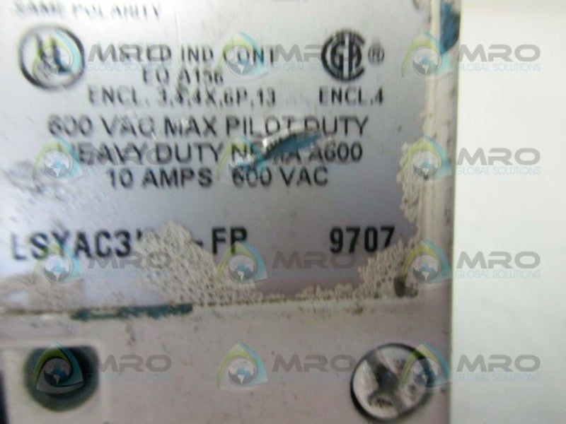 MICRO SWITCH LSYAC3KY-FP LIMIT SWITCH  UNMP