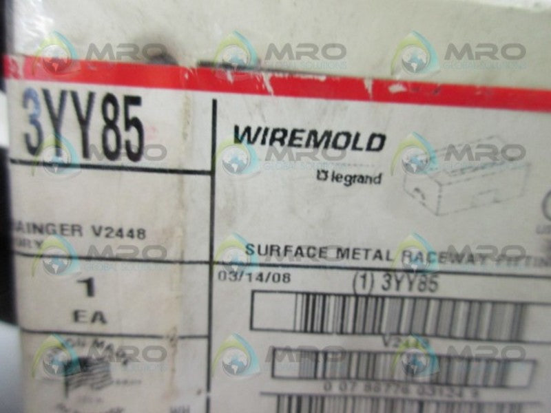 WIREMOLD 3YY85 SURFACE METAL RACEWAY FITTING  NSMP