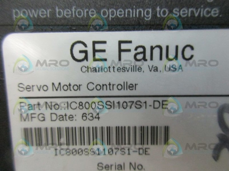 FAUNC IC800SSI107S1-DE SERVO MOTOR CONTROLLER  UNMP