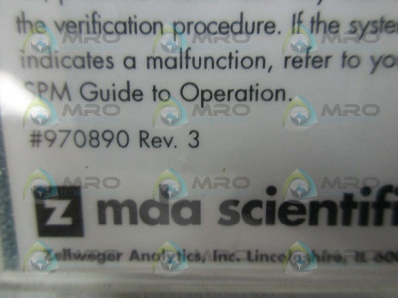 ZMDA SCIENTIFIC 970890 TEST CARD  NSNP