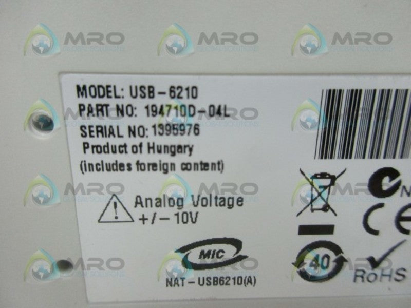 NATIONAL INSTRUMENT 194710D-04L DATA ACQUISITION DEVICE  NSMP