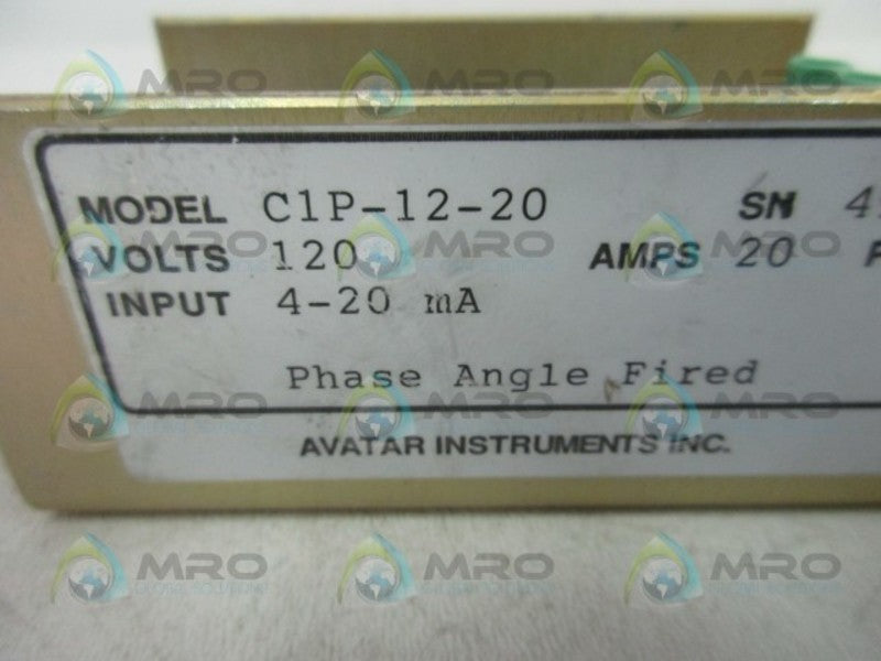 AVATAR INSTRUMENTS C1P-12-20 POWER CONTROLLER  UNMP