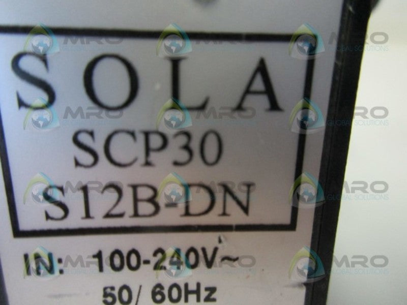 SOLA S12B-DN POWER SUPPLY  UNMP