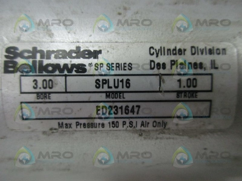 SCHRADER BELLOWS 3.00SPLU161.00 CYLINDER  UNMP