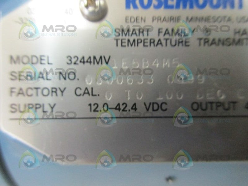 ROSEMOUNT 3244MV1E5B4M5 TEMPERATURE TRANSMITTER  NSNP
