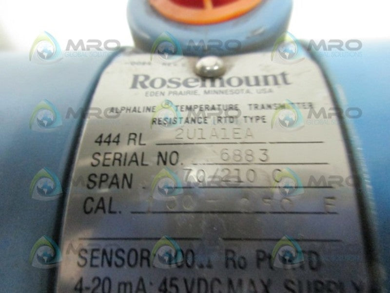 ROSEMOUNT 444RL2U1A1EA TEMPERATURE TRANSMITTER  UNMP