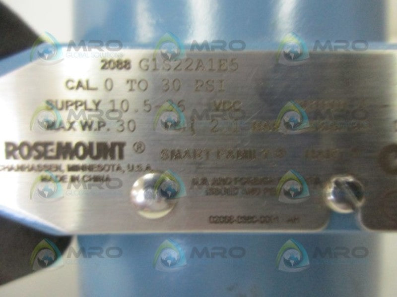 ROSEMOUNT 2088G1S22A1E5 PRESSURE TRANSMITTER  UNMP