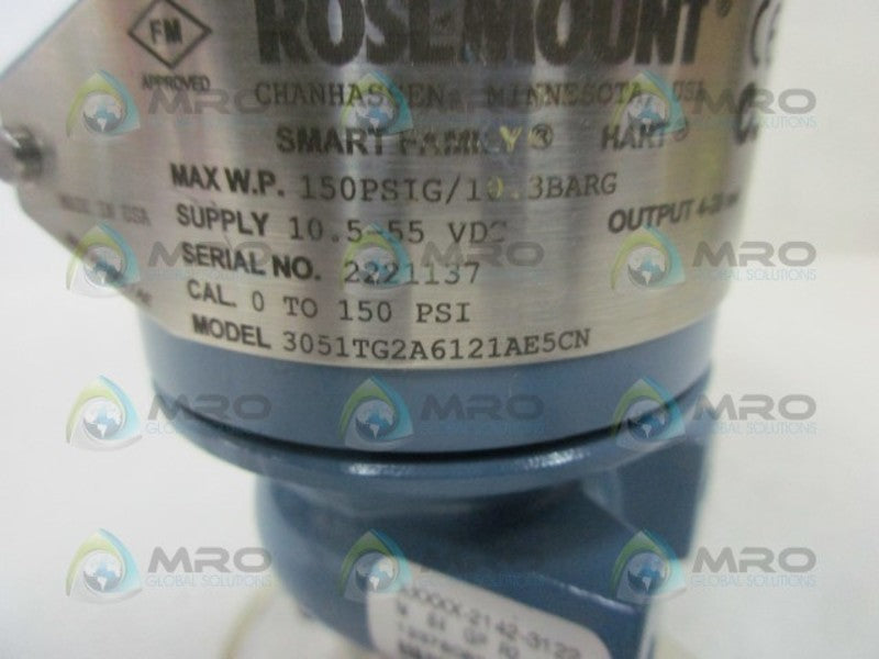 ROSEMOUNT 3051TG2A6121AE5CN PRESSURE TRANSMITTER  NSNP