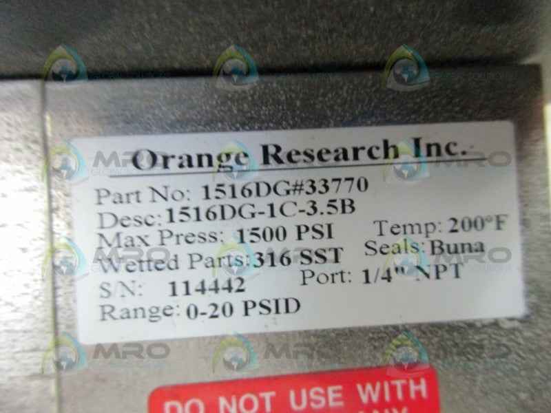 ORANGE RESEARCH 1516DG-1C-3.5B  NSMP
