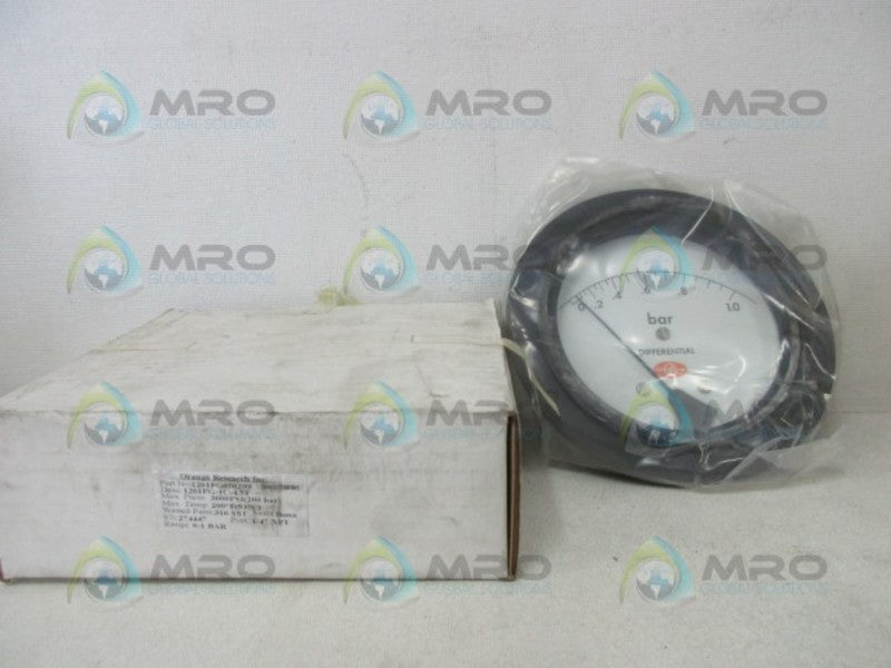 ORANGE RESEARCH 1201PG-1C-4.5F PRESSURE GAUGE 0-1 BAR  NSMP