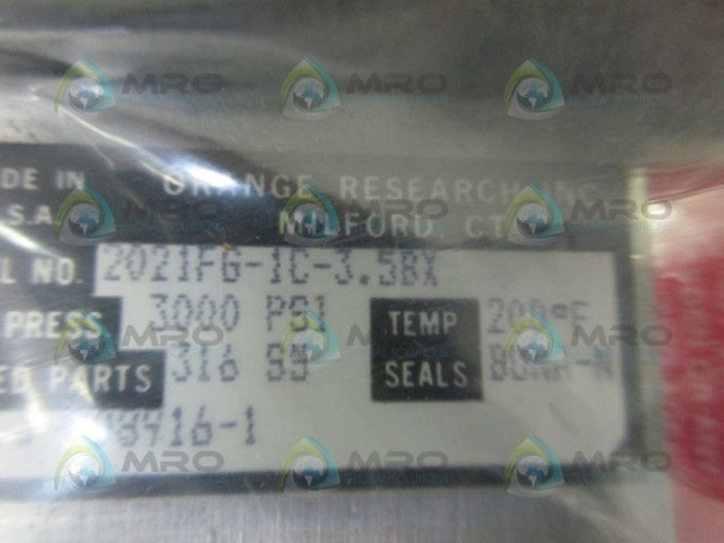 ORANGE RESEARCH 2021FG-1C-3.5BX DIFFERENTIAL PRESSURE GAUGE 0-3  NSMP