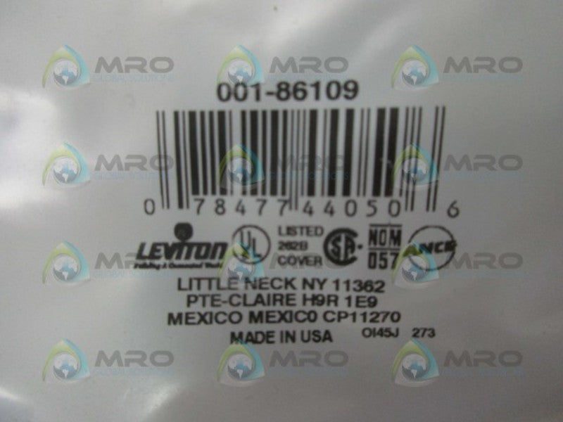 LEVITON 001-86109 TOGGLE WALL PLATE  NSMP
