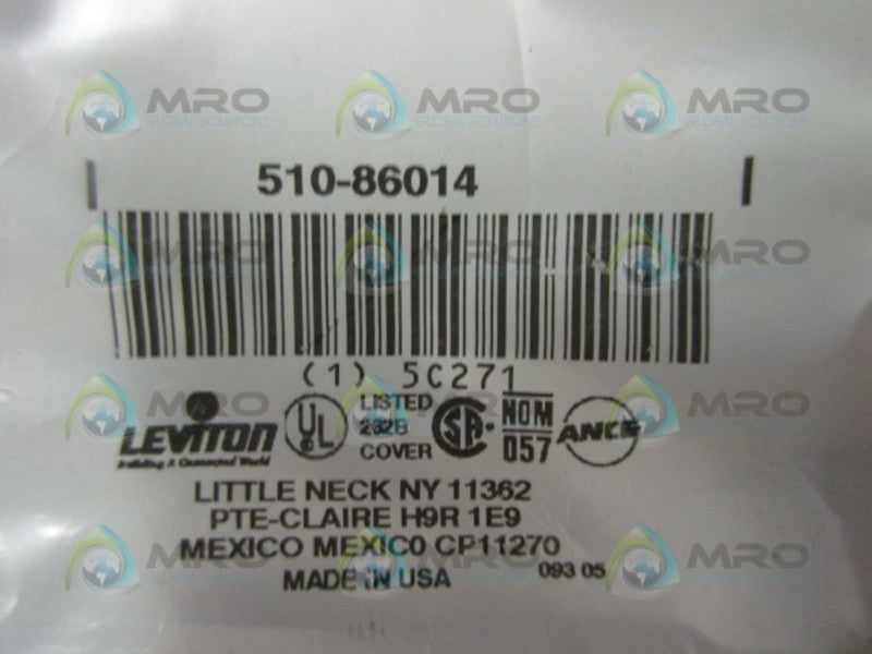 LEVITON 86014 BLANK OUTLET WALL COVER  NSMP