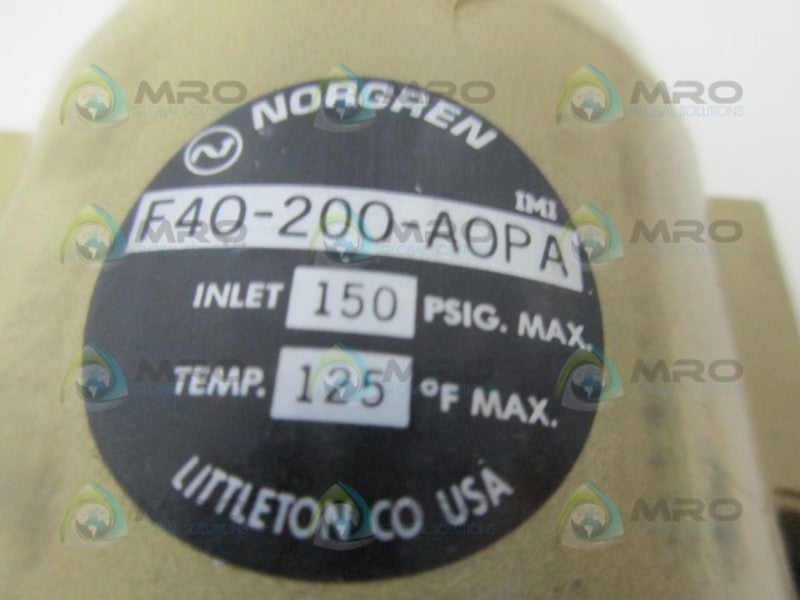 NORGREN F40-200-A0PA FILTER REGULATOR  UNMP