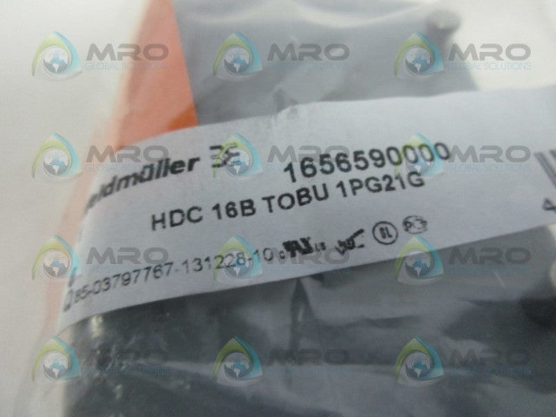 WEIDMULLER 1656590000 HDC 16B TOBU 1PG21G  NSMP