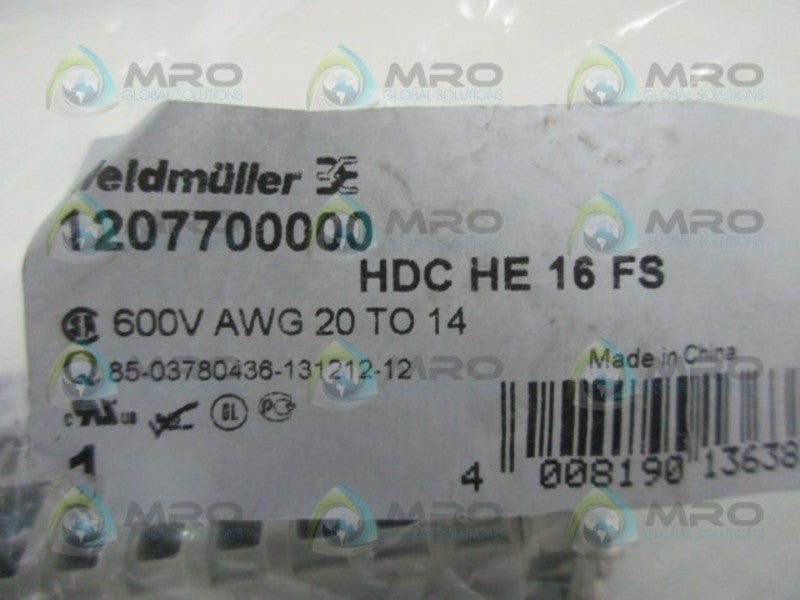 WEIDMULLER 1207700000 CONNECTOR INSERT FEMALE  NSMP