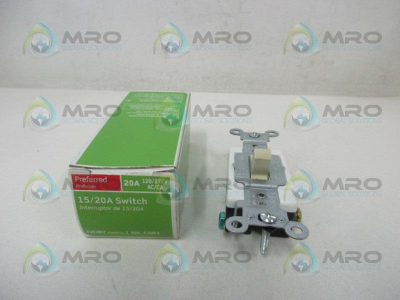 LEVITON CSB1 TOGGLE SINGLE POLE SWITCH  NSMP