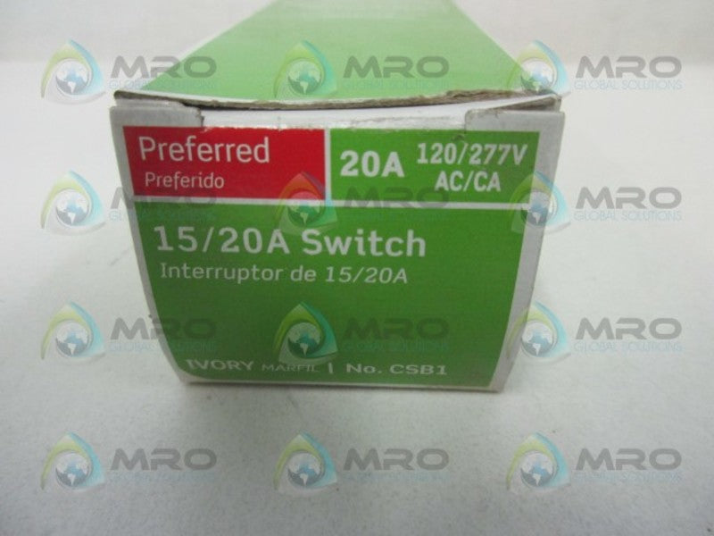 LEVITON CSB1 TOGGLE SINGLE POLE SWITCH  NSMP