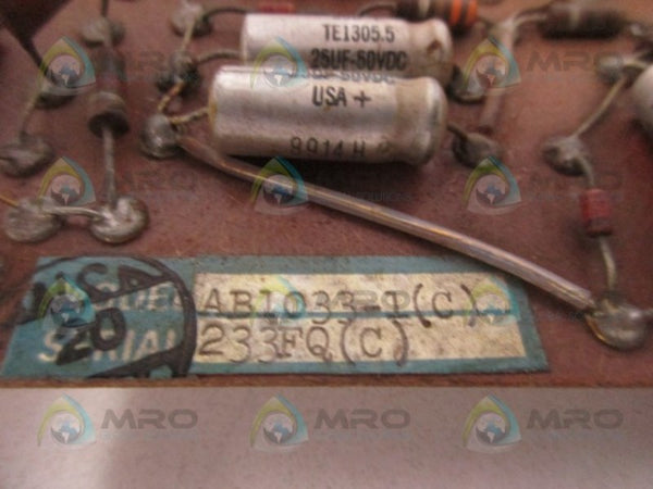 PILLAR TECHNOLOGIES AB1033-1 CIRCUIT BOARD  UNMP