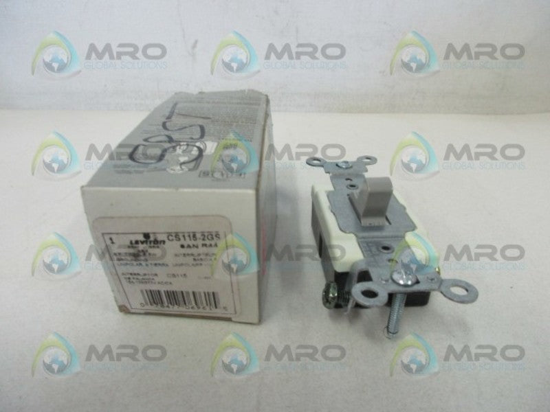 LEVITON CS115-2GS SINGLE POLE TOGGLE SWITCH  NSMP