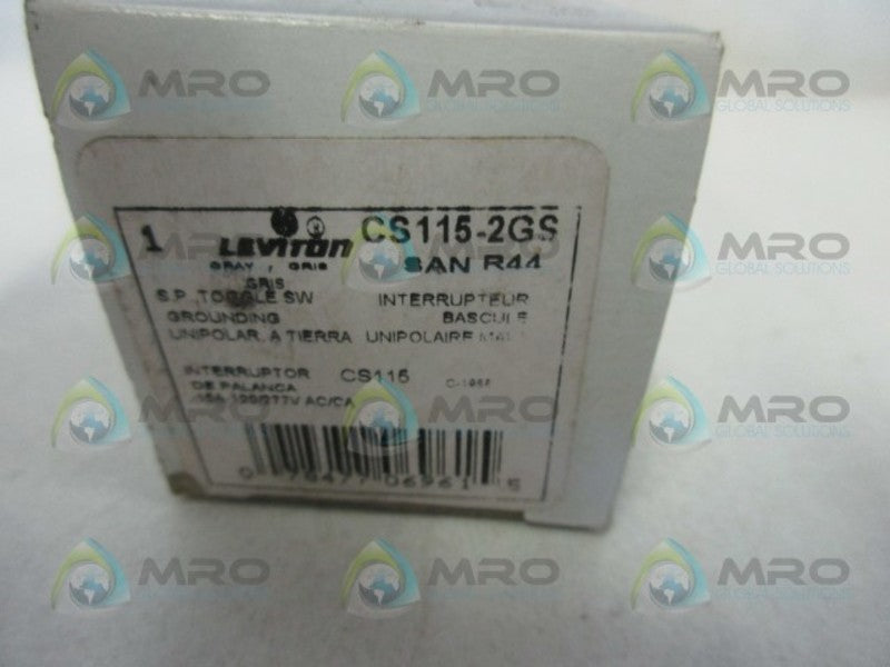 LEVITON CS115-2GS SINGLE POLE TOGGLE SWITCH  NSMP