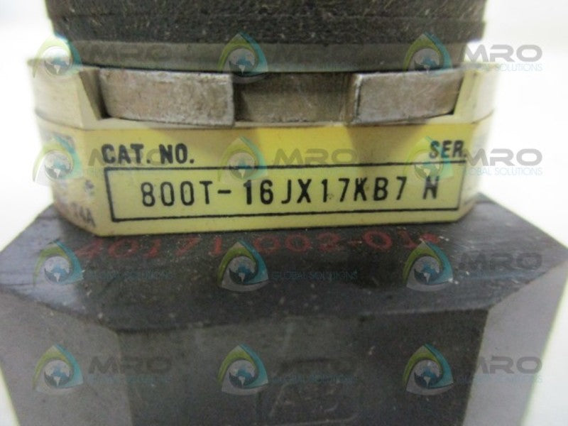 INDUSTRIAL SPARE PART 800T-16JX17KB7 SER. N SELECTOR SWITCH  UNMP