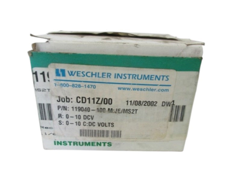 WESCHLER INSTURMENTS 119040-100 METER  NSMP