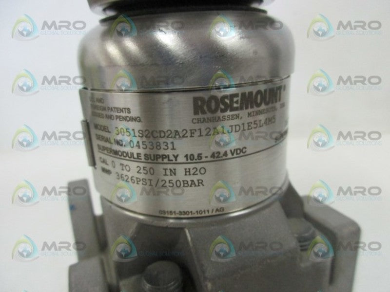ROSEMOUNT 3051S2CD2A2F12A1JD1E5L4M5 PRESSURE TREANSMITTER  UNMP