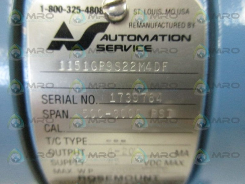 ROSEMOUNT 1151GP9S22M4DF PRESSURE TRANSMITTER  NSNP