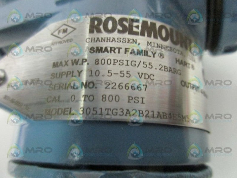ROSEMOUNT 3051TG3A2B21AB4E5M5 PRESSURE TRANSMITTER  UNMP