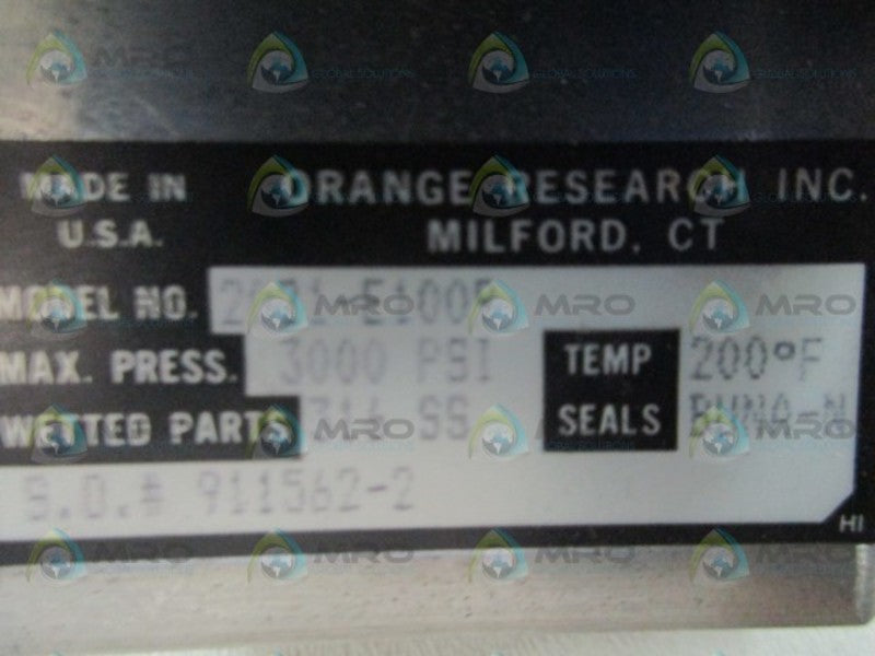 ORANGE RESEARCH 2021-E1009 DIFFEENTIAL GAUGE  UNMP