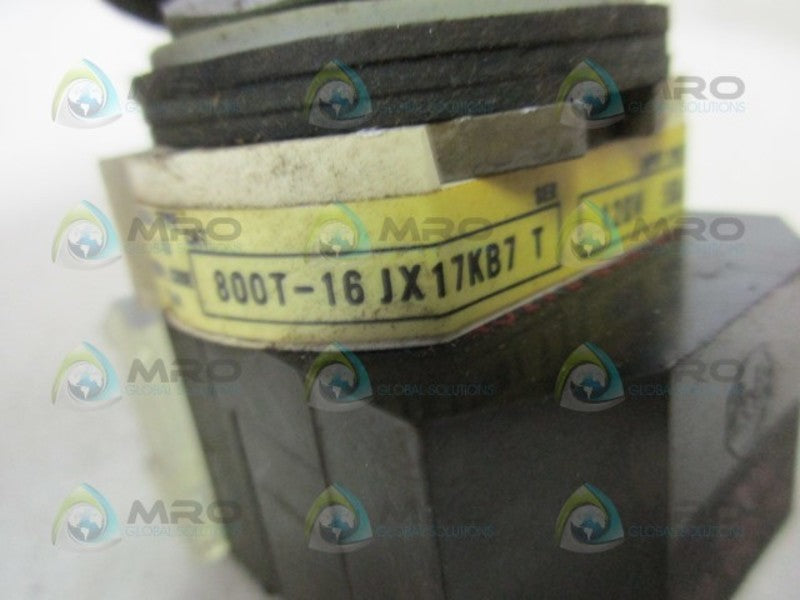 INDUSTRIAL SPARE PART 800T-16JX17KB7 SER. T SELECTRO SWITCH  UNMP