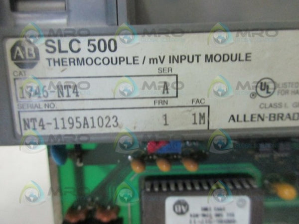 ALLEN BRADLEY 1746-NT4 SER. A F/W 1 (MISSING TERMINAL)  UNMP