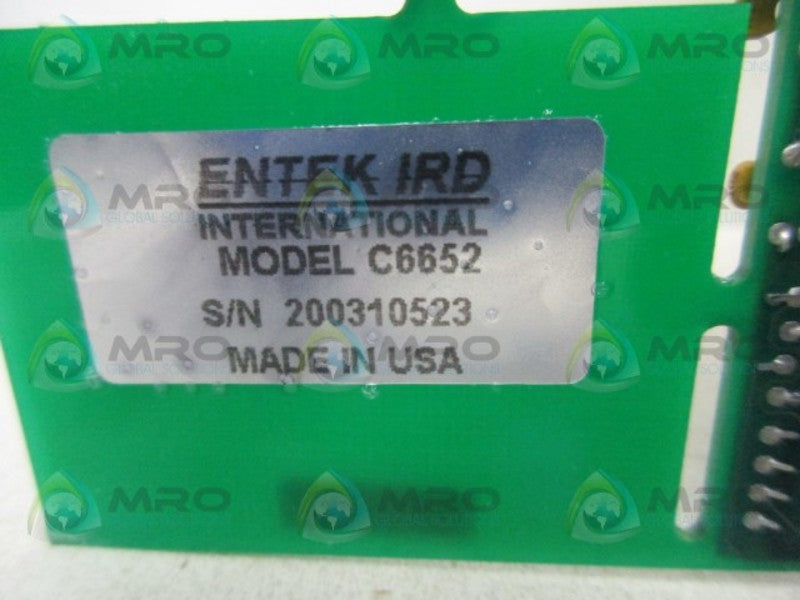 ENTEK C6652 VIBRATION MONITOR DUAL CHANNEL  NSNP