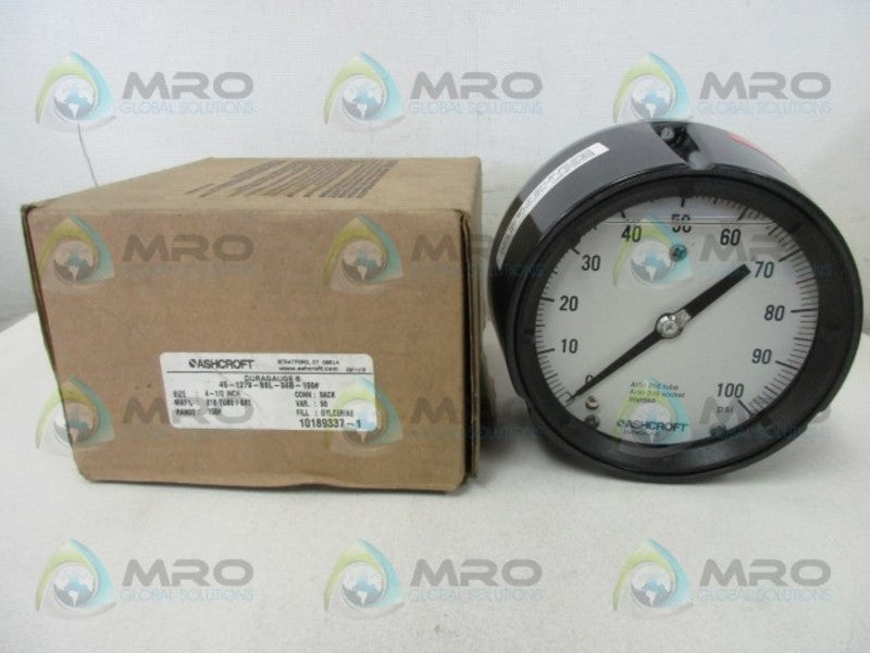 ASHCROFT 45-1279-SSL-04B-100# DURAGUAGE PRESSURE GAUGE  NSMP